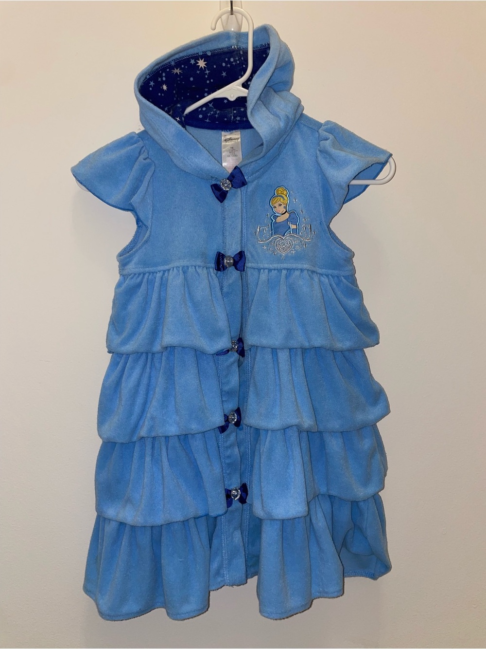 Disney Store Cinderella Blue Hooded Terry Swim Cover